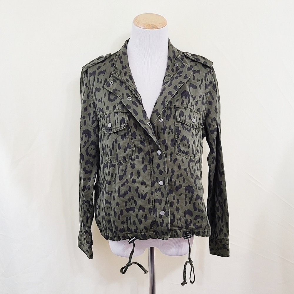Rails Collins jacket green leopard size small - image 3